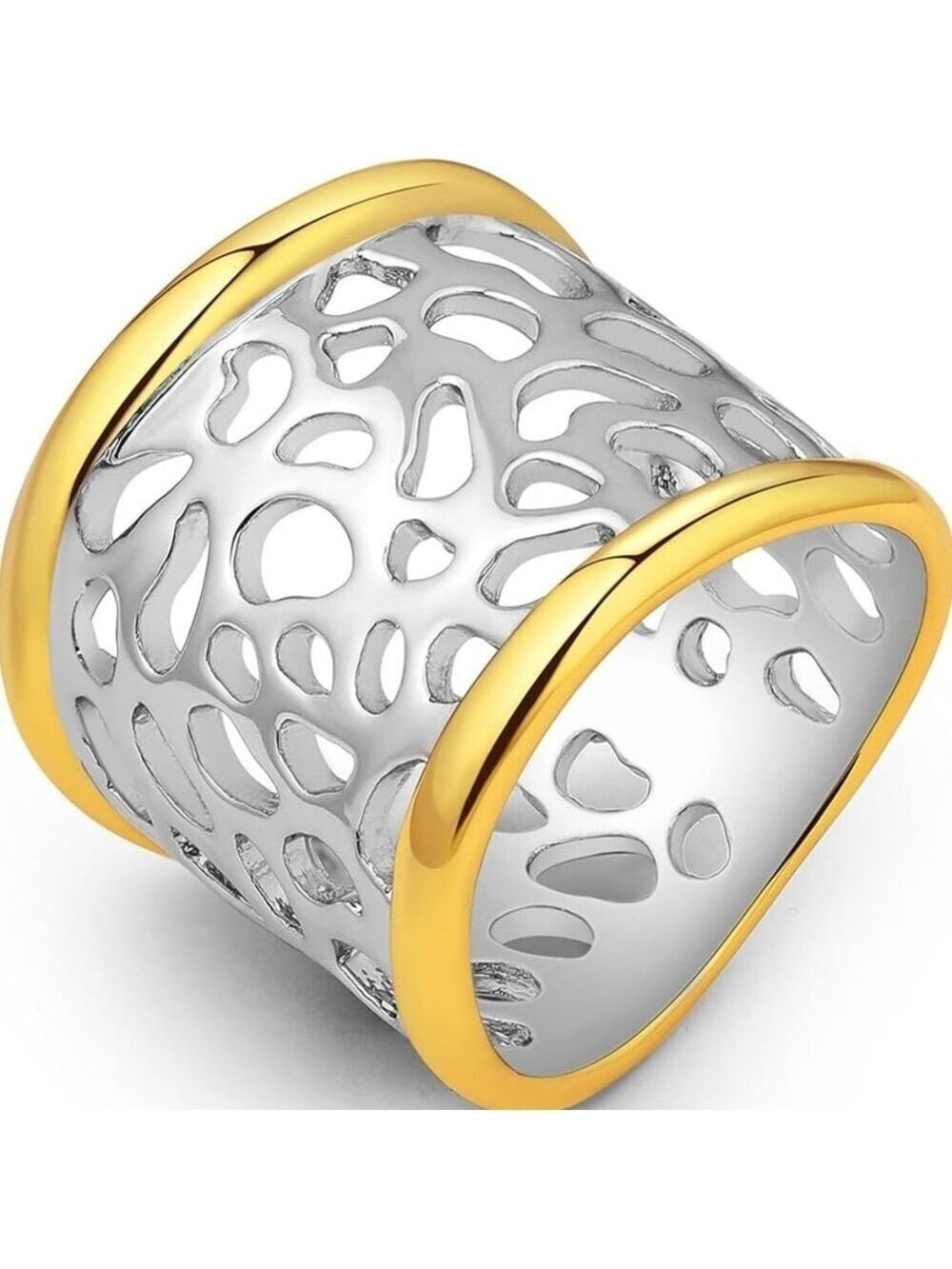 Elegant Silver and Gold Women's Ring